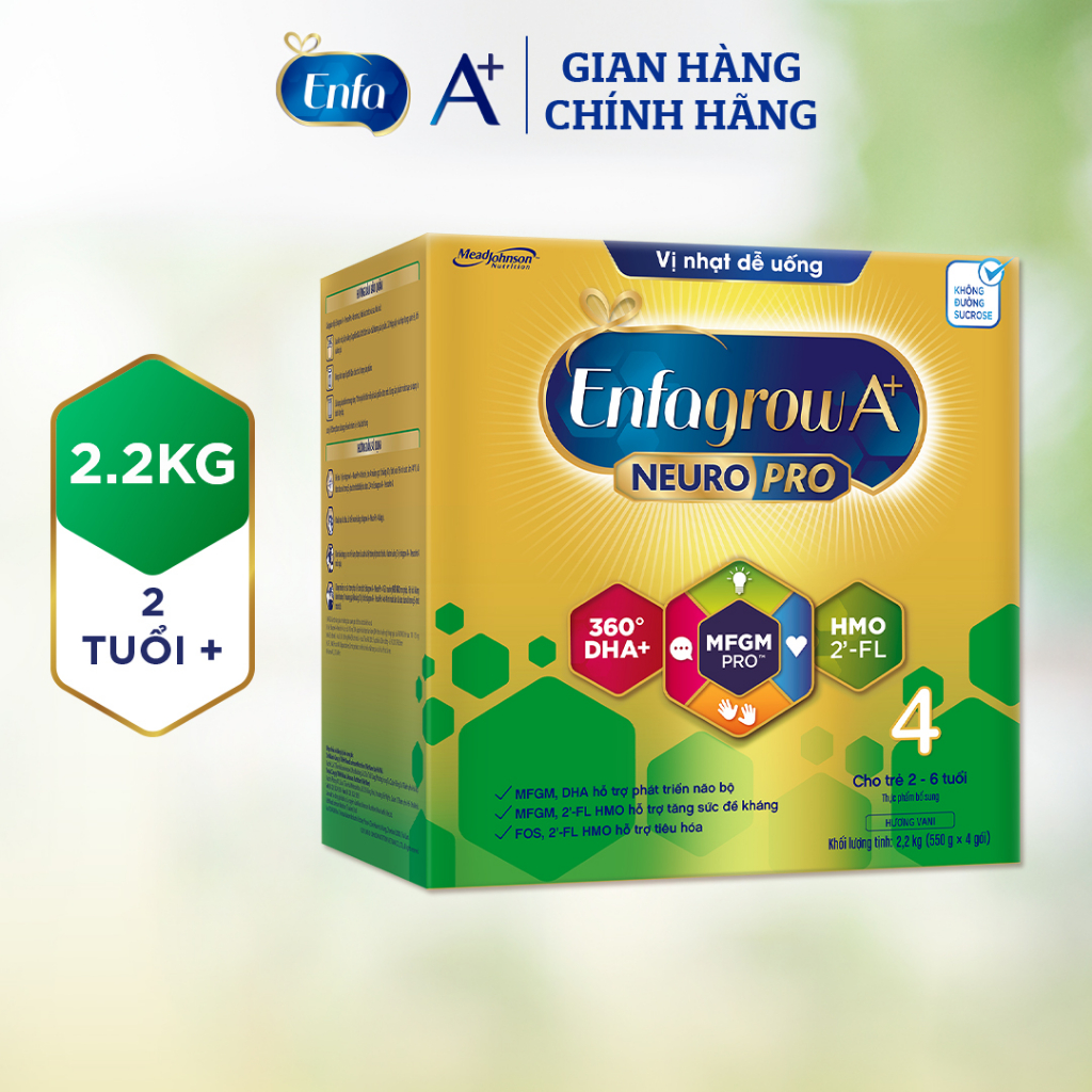 Sữa bột enfagrow a+ 4 hộp giấy 2.2kg