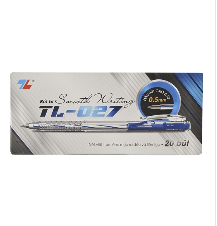 Bút Bi TL-027 - Mực Xanh 2 cây