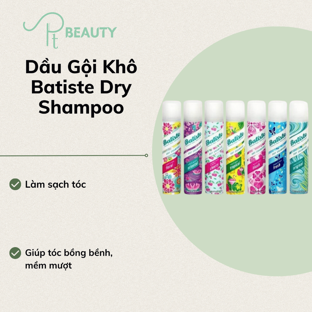 Dầu Gội Khô Batiste Dry Shampoo - 200ml