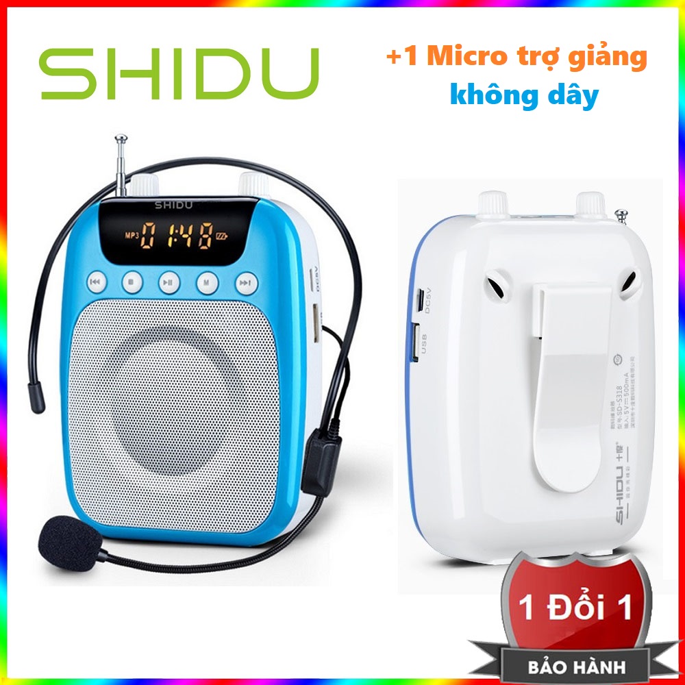 Máy trợ giảng shidu sd-s358 kèm micro có dây và không dây cao cấp