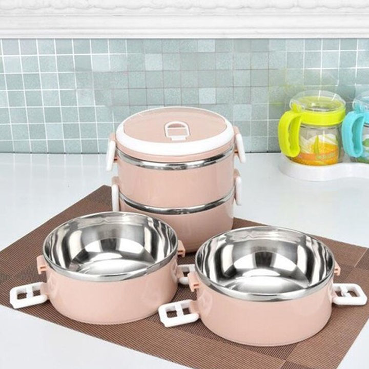 Heat preservation lunch box office stainless steel 4 floor barley