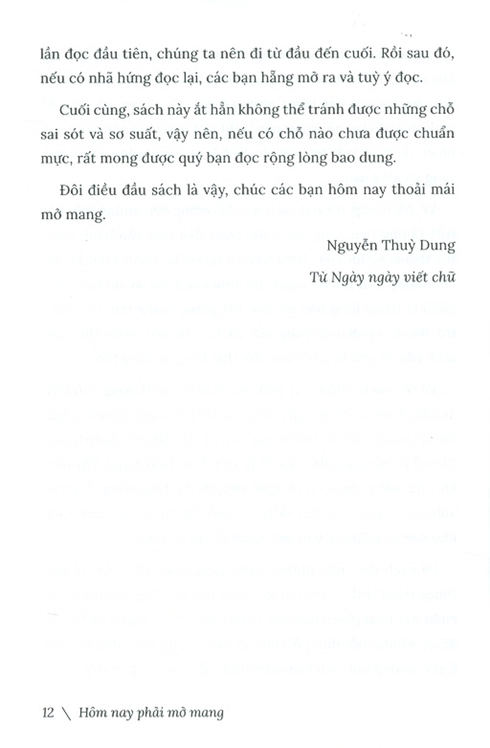 Hôm Nay Phải Mở Mang