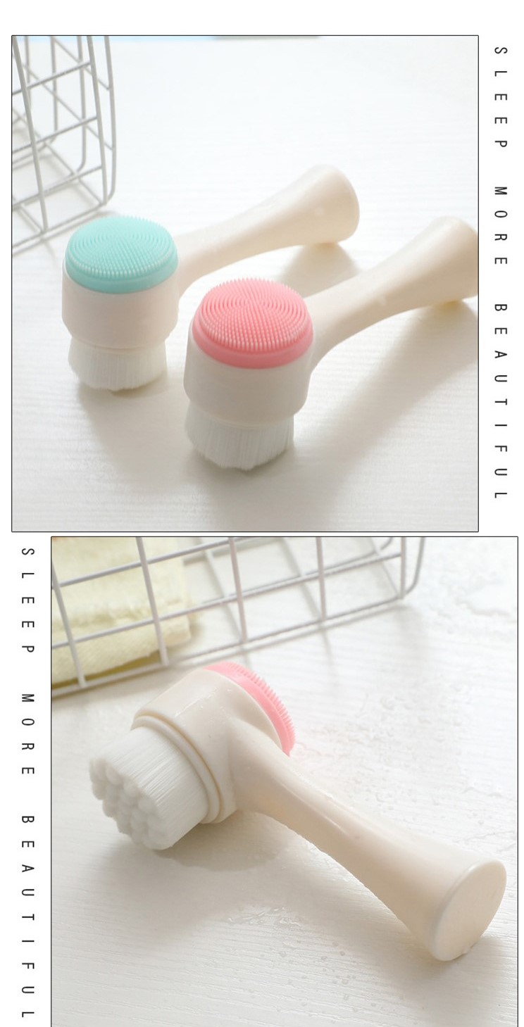 Bàn Chải Rửa Mặt 2 Đầu Silicone