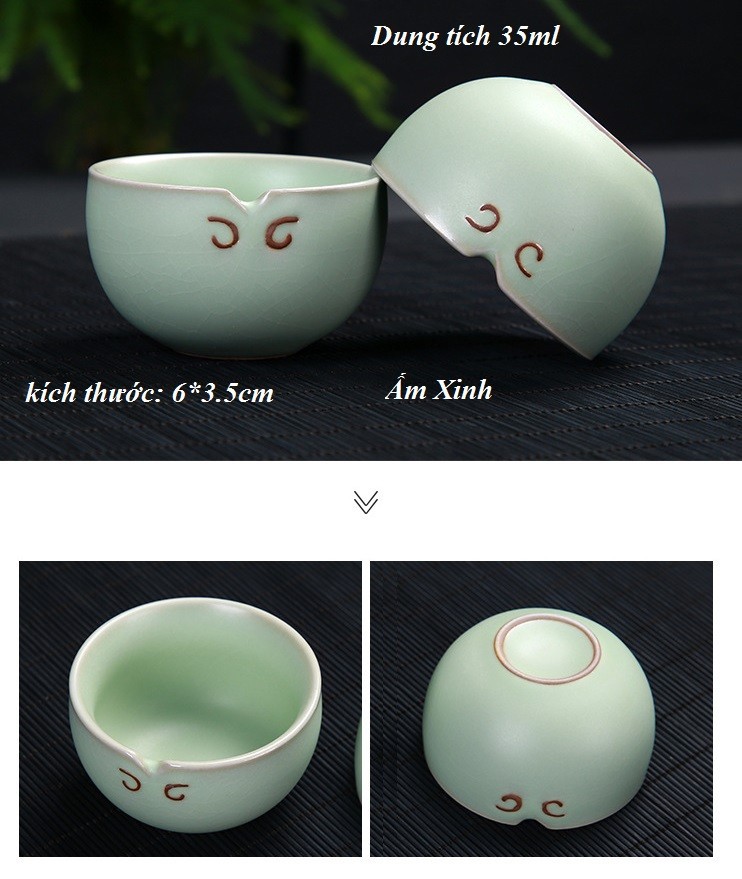 Bộ ấm trà sứ Tiên Ông