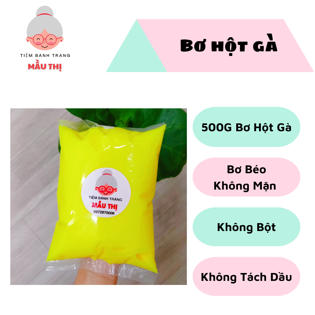 500g Bơ Hột Gà ( 5 Chai Bơ 100g)