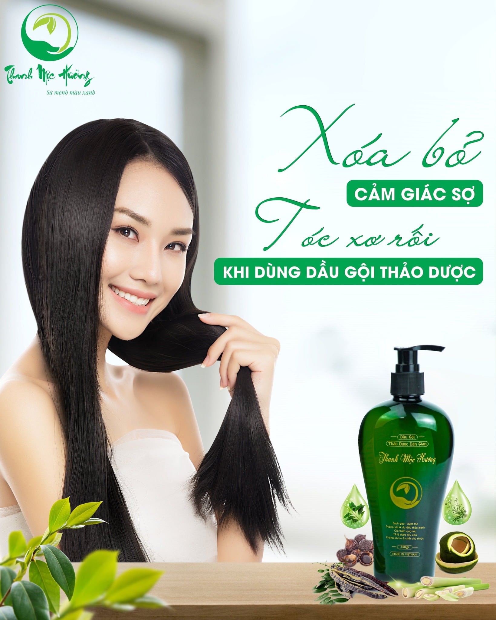 Combo dầu gội Thanh mộc hương 350ml và Xịt dưỡng tóc tinh dầu bưởi Tabaha 120ml Ngăn rụng tóc cho mẹ sau sinh