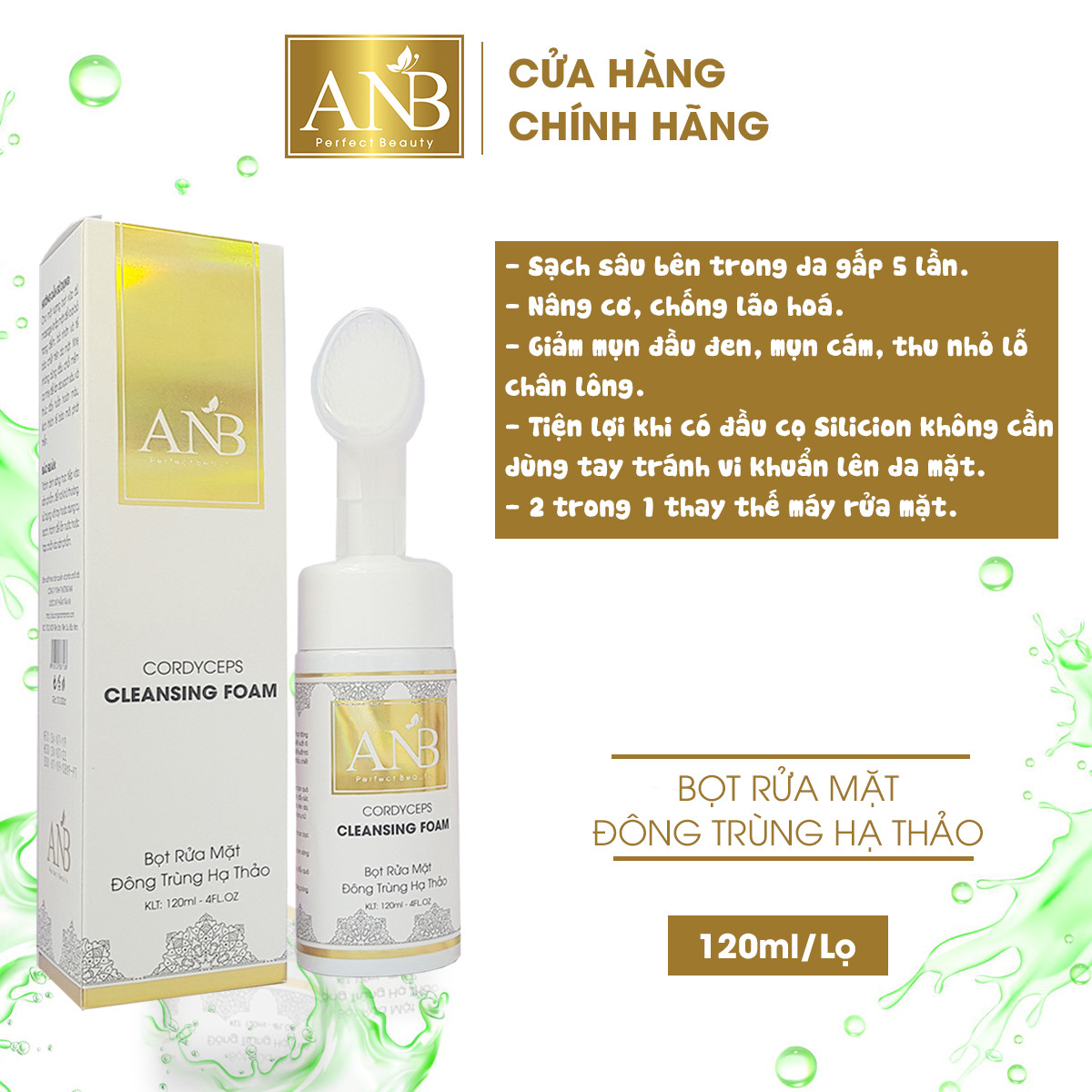 BỌT RỬA MẶT ĐÔNG TRÙNG HẠ THẢO ANB