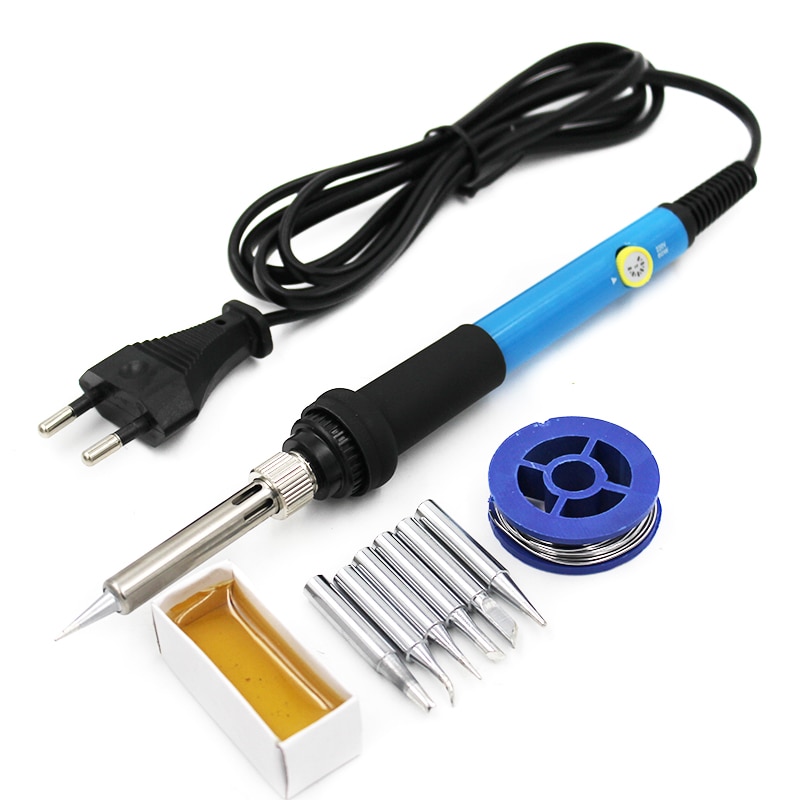 Set mỏ hàn thiếc mini 110v 220v 60w với 5 mũi hàn tiện dụng