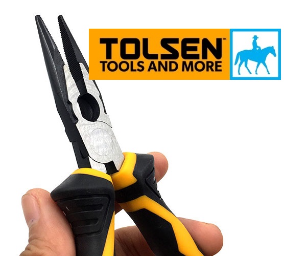 Kìm Răng Mũi Nhọn 6inch 160mm CrV Long Nose Pliers TOLSEN 10021