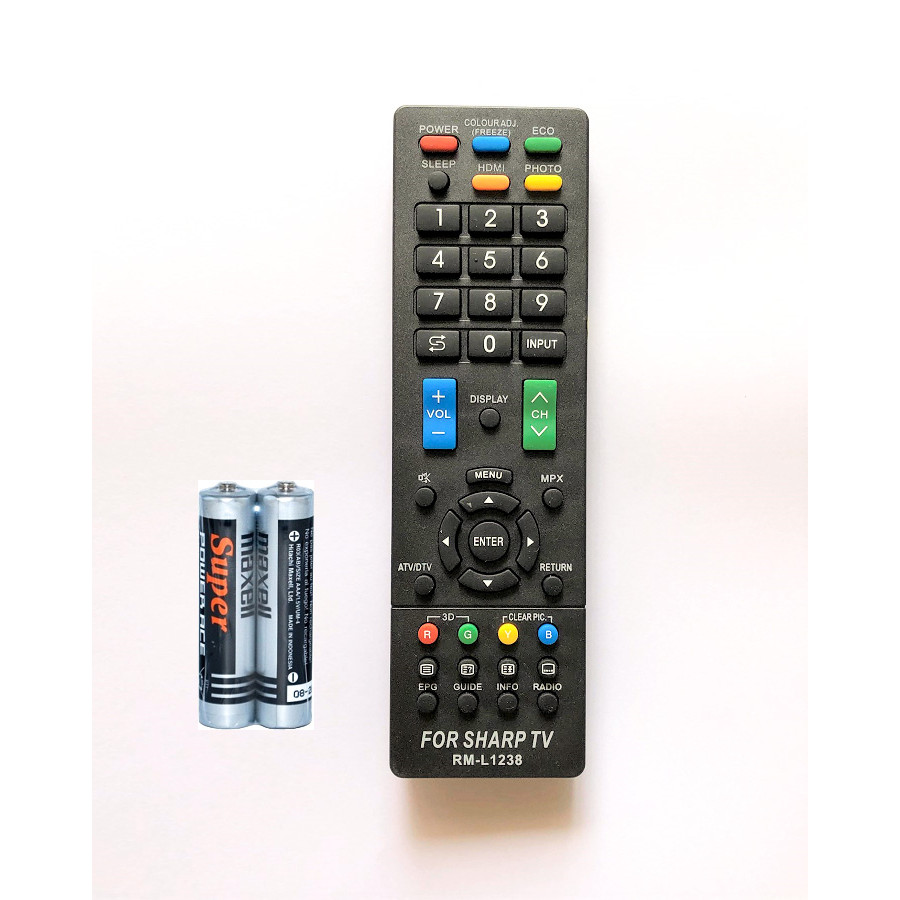 Remote điều khiển tivi lcd, tv led dành cho sharp rm-l1238