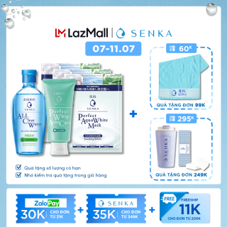 Bộ sản phẩm dành cho da mụn Senka A.L.L Clear Water Fresh 230ml + Sữa rửa thumbnail