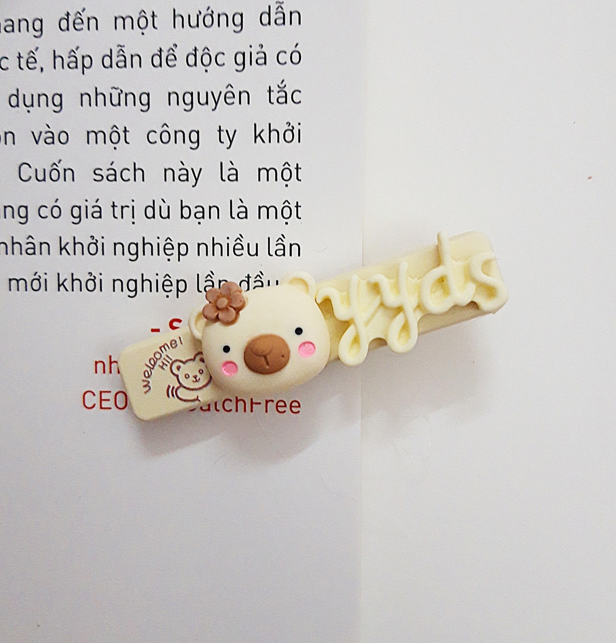 KẸP TÓC MÁI HÌNH GẤU PHONG CÁCH HÀN QUỐC (KẸP MỎ VỊT)