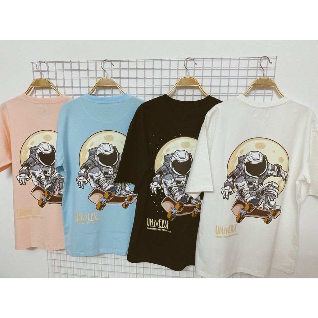 [ANI TEE] Áo Thun Cotton 100% Cực Chất Phi Hành Gia Lướt Ván Universe