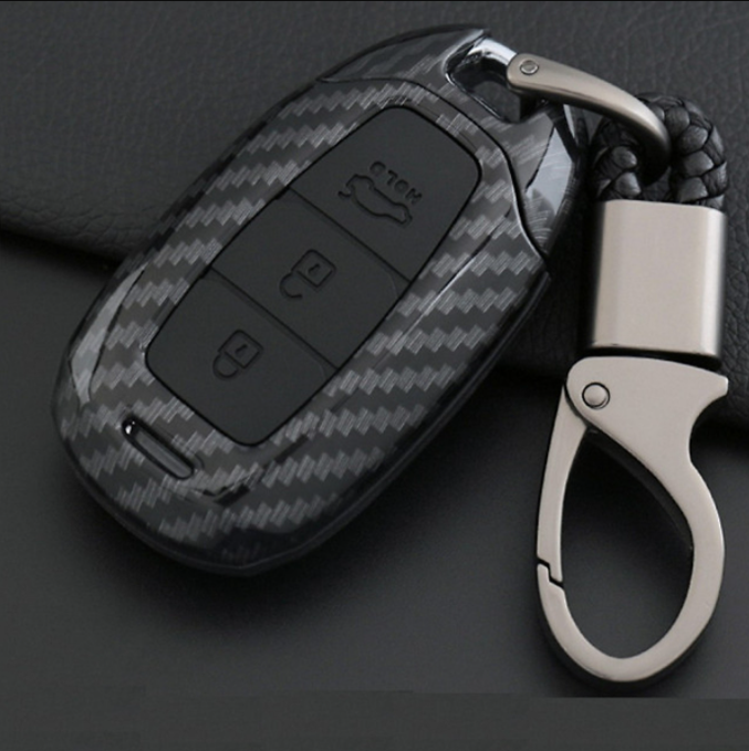 Bao chìa khóa, Bọc Khóa xe Hyundai Accent, Kona, Santafe kèm móc đeo INOX