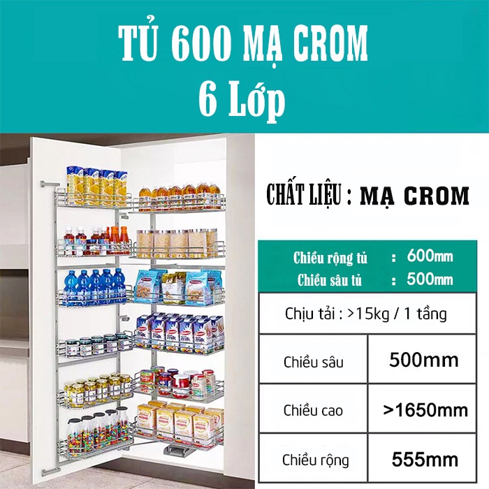 Kệ Tủ Đồ Khô 6 Tầng 12 Ngăn KB26