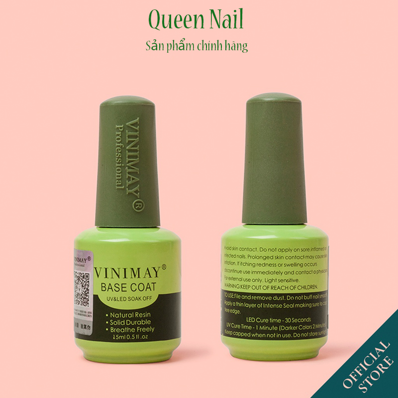 Sơn gel Vinimay ( Base, Top, Cứng móng, Top kim cương, Phá gel, Top lì, Kiềm dầu ) Hàng chính hãng 15ml
