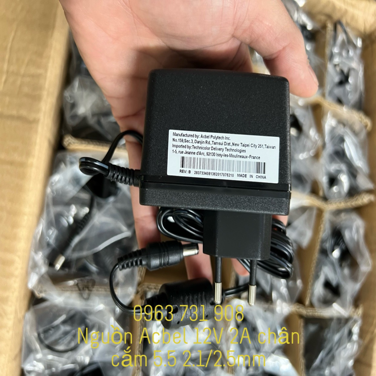 Nguồn Adapter 12V 2A Acbel bảo hành 12 tháng