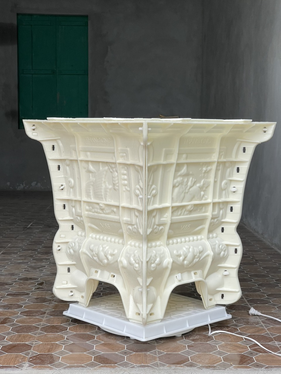 Khuôn đúc chậu vuông 55 chân liền nhựa abs