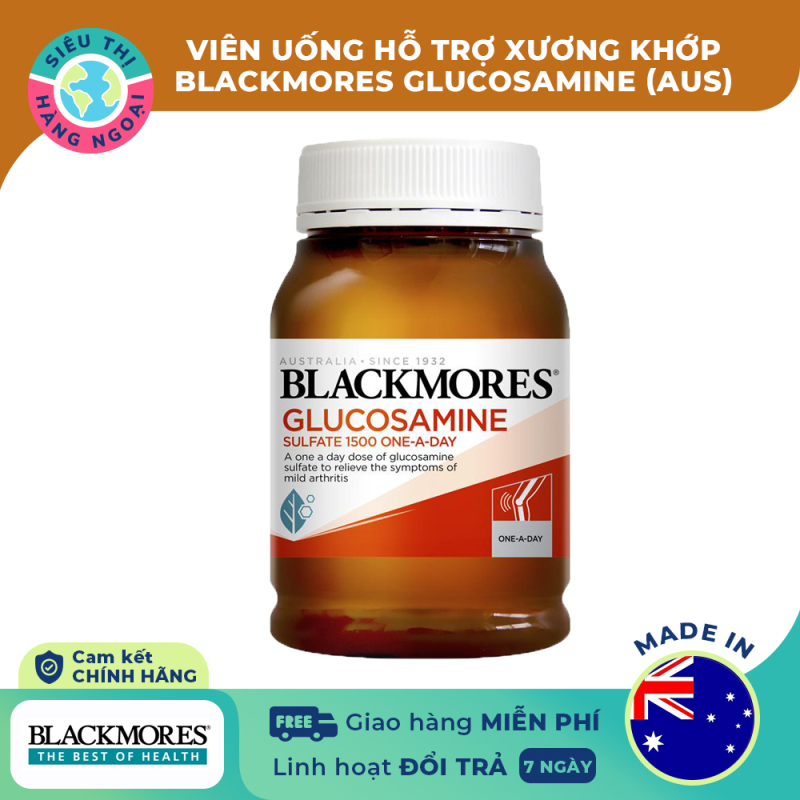 Glucosamine Sulfate 1500mg One-A-Day Blackmores-Viên uống bổ xương khớp 180 Viên Date03/2023[Hỗ Trợ xương khớp khỏe mạnh; Giảm cứng khớp, đau khớp; Tái tạo sụn khớp] Made in AUSTRALIA (được bán bởi Siêu Thị Hàng Ngoại)