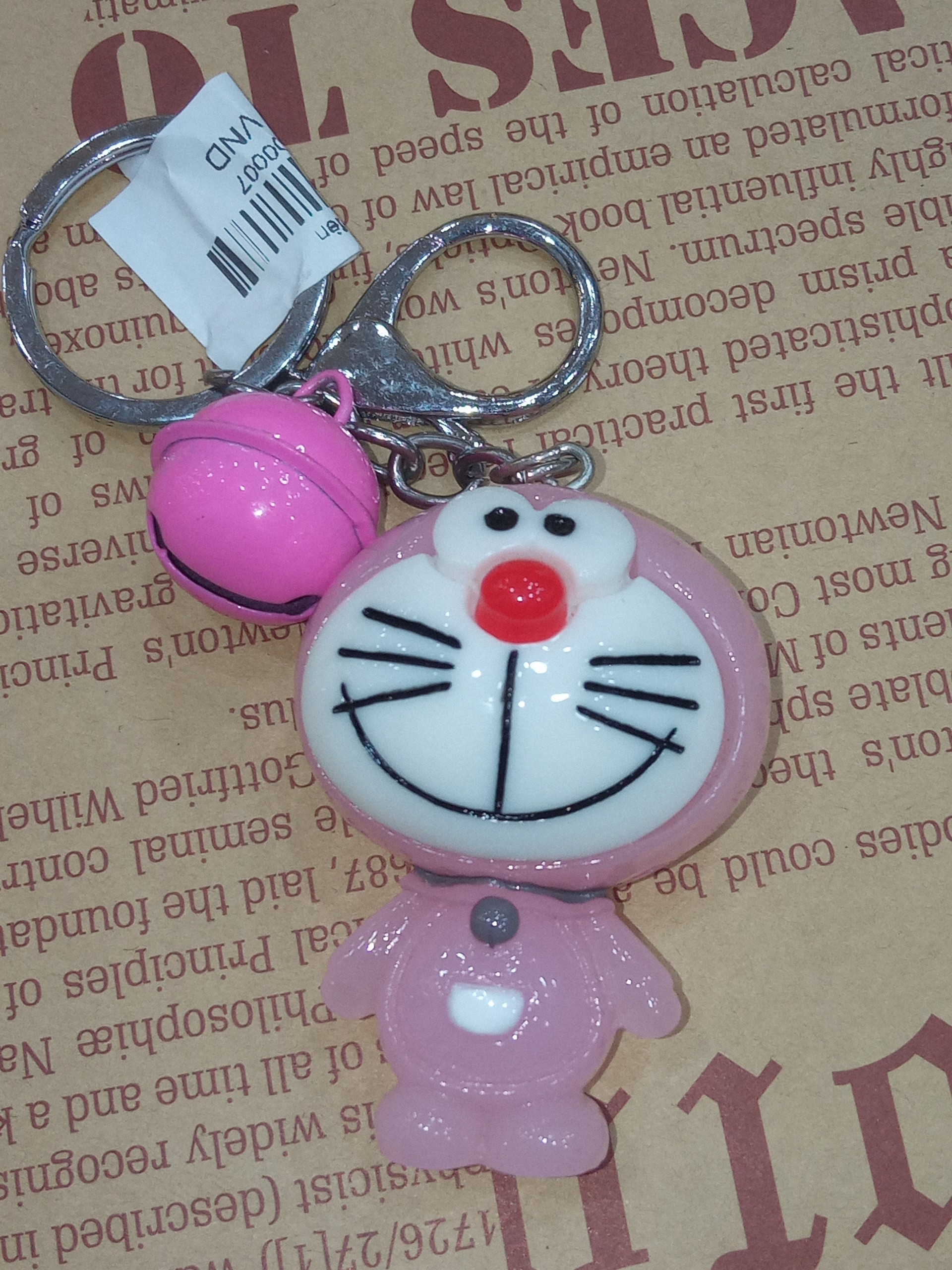 Móc khóa hình Doraemon có đèn nhấp nháy