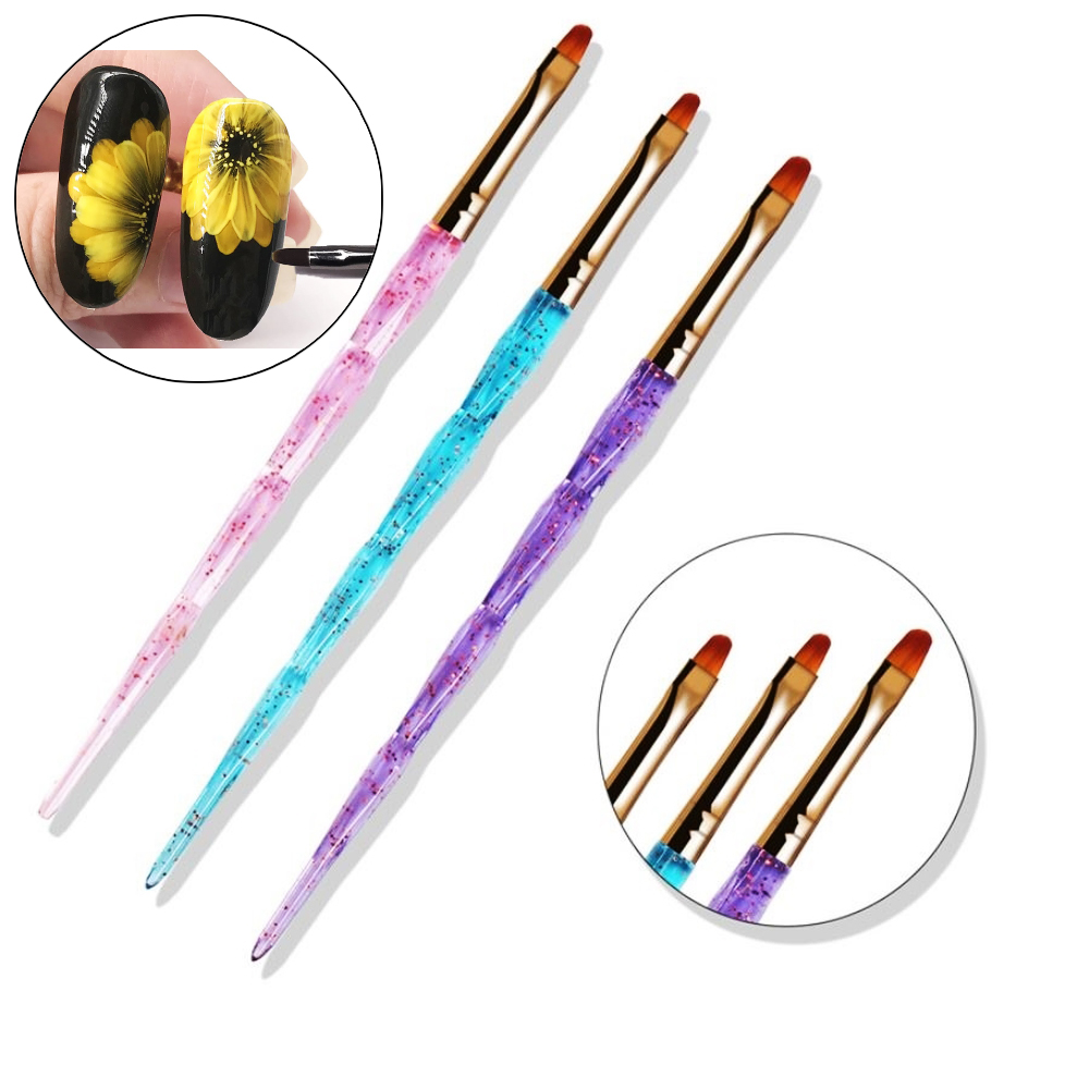 Set Cọ Vẽ Hoa Cúc 3 Cây Cán Trong