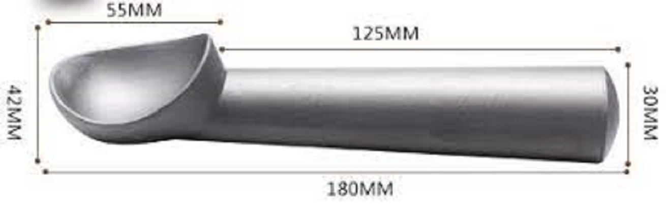 Múc kem đúc 18cm