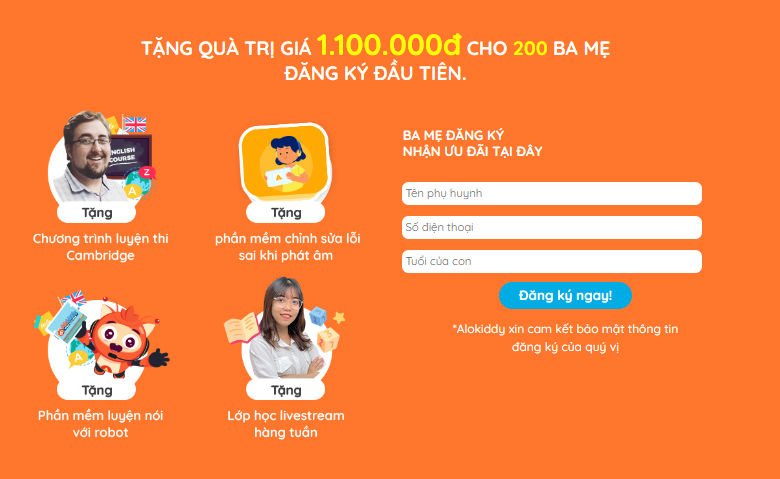 Alokiddy Trọn Đời (Tiếng anh tại nhà cho trẻ)
