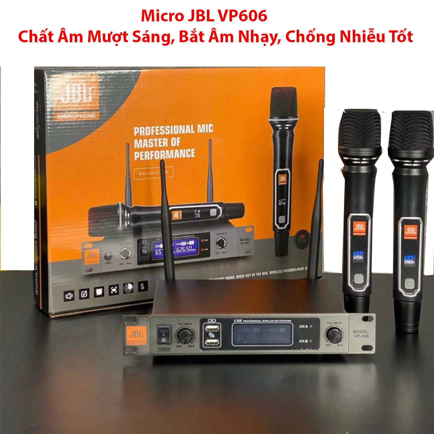 Micro Karaoke Loa Bluetooth Cầm Tay Giá Tốt, Hát Hay Nhất , Micro Karaoke Không Dây Jbl Vp606 Chuyên Nghiệp Cho Gia Đình - Âm Thanh Mượt Sáng Nhạy, Chống Nhiễu, Lọc Tiếng Chống Hú, Dễ Dàng Kết Nối Với Mọi Thiết Bị Âm Thanh Karaoke