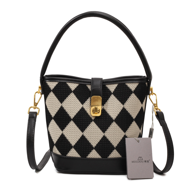 High Beauty Korean Stereo Printing Bucket Bag Handheld Crossbody Women's Bag Exquisite Bag Women's Advanced Sense