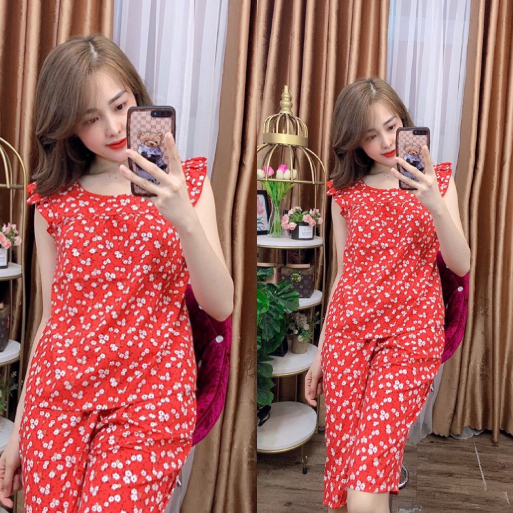 ĐỒ BỘ LỤA LỬNG HỌA TIẾT HOA NHÍ MỚI NHẤT (ẢNH THẬT) CÓ SIZE 40-75KG - LUA25