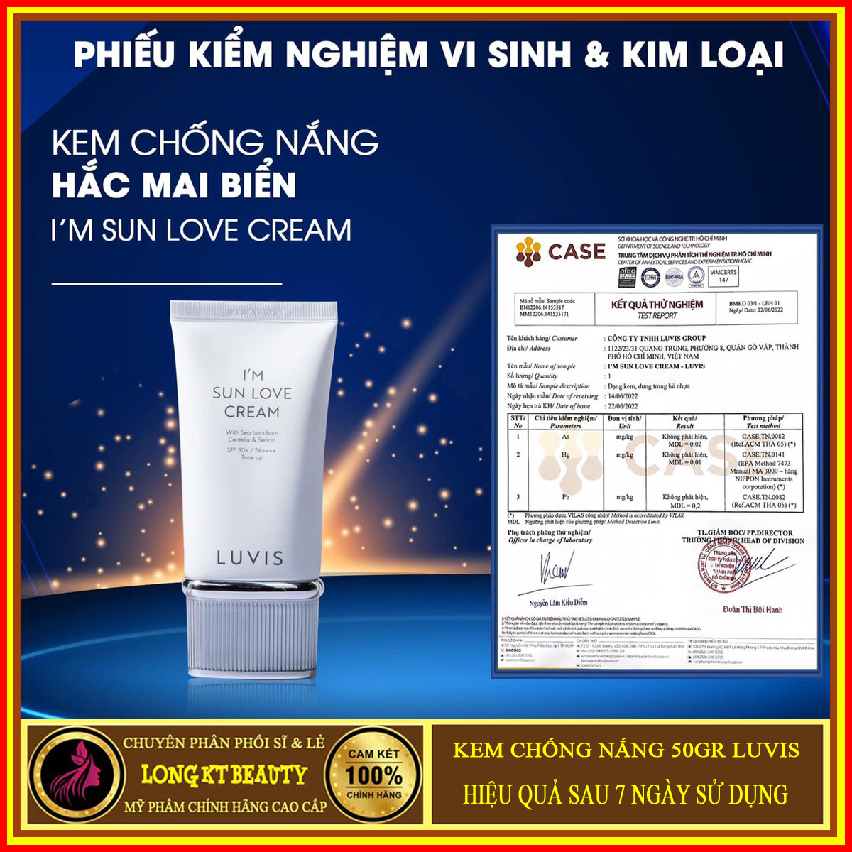 [LUVIS]KEM CHỐNG NẮNG HẮC MAI BIỂN LUVIS 50GR