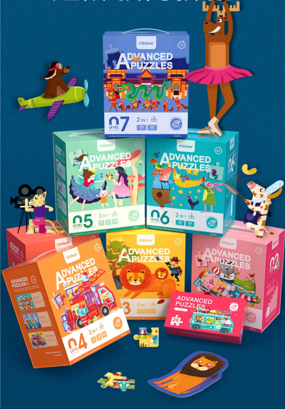 Mideer - Bộ xếp hình Advanced Puzzle Cấp độ 3 ( 2.5Y+)