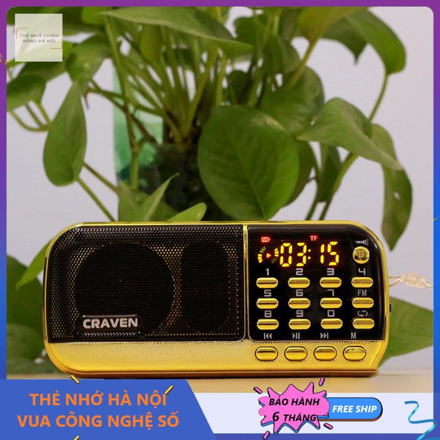 Loa craven cr-853 craven cr 853 craven 853 3 pin nghe rất lâu dùng thẻ nhớ hoặc usb nghe đài fm nghe kinh phật tập thể dục usb fm cr - 853 pin dung lượng cao caraven chính hãng- bảo hành 6 tháng