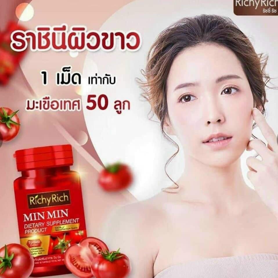 VIÊN UỐNG CÀ CHUA Tomato Plus Thái Lan dưỡng trắng da