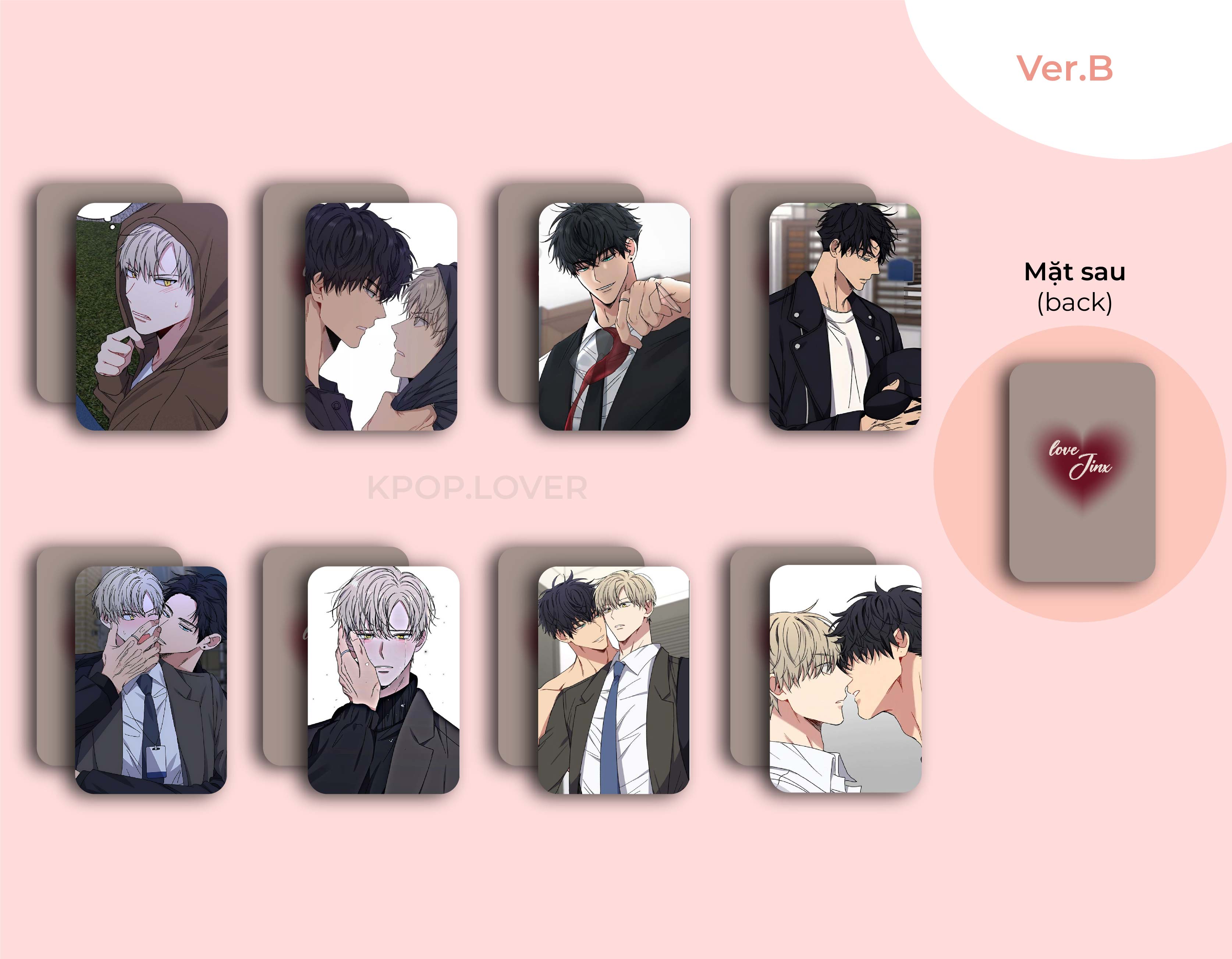SET 8 CARD BO GÓC Love Jinx