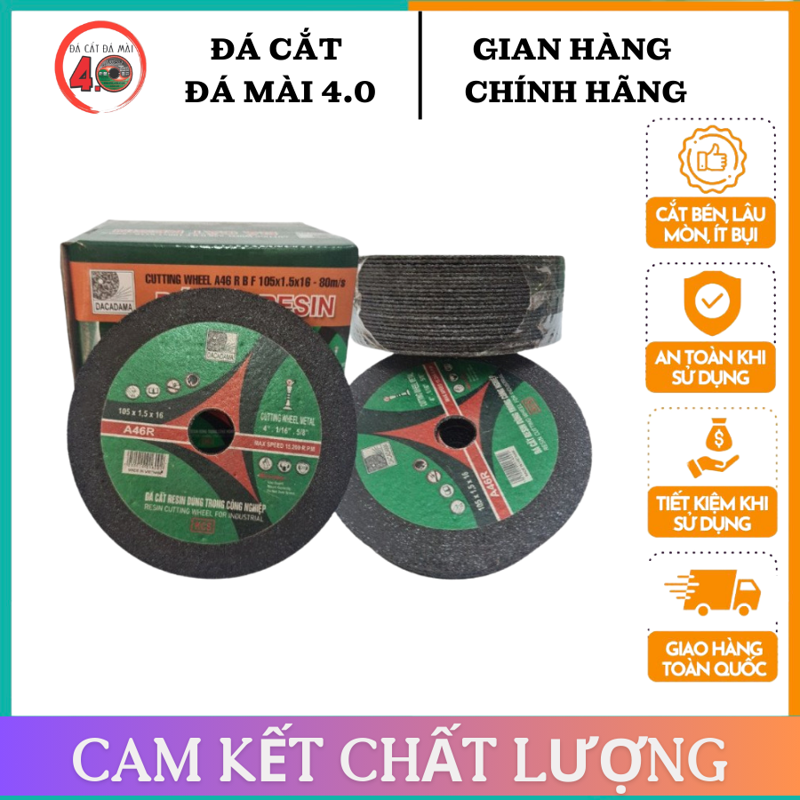 Đá cắt sắt RESIN 105x1.5x16 mm - Đá cắt inox, Đá cắt kim loại