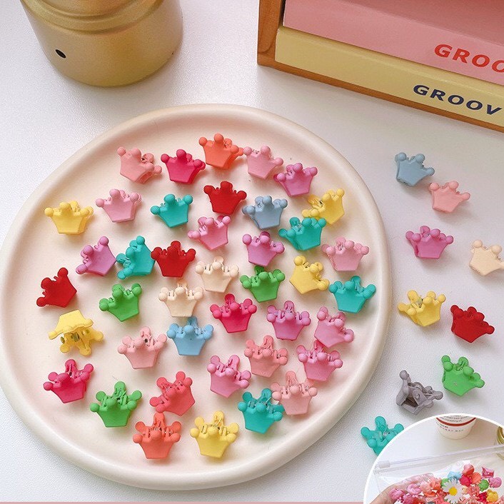 Set 40c kẹp cua/ bấu tóc mini nhiều màu cho bé
