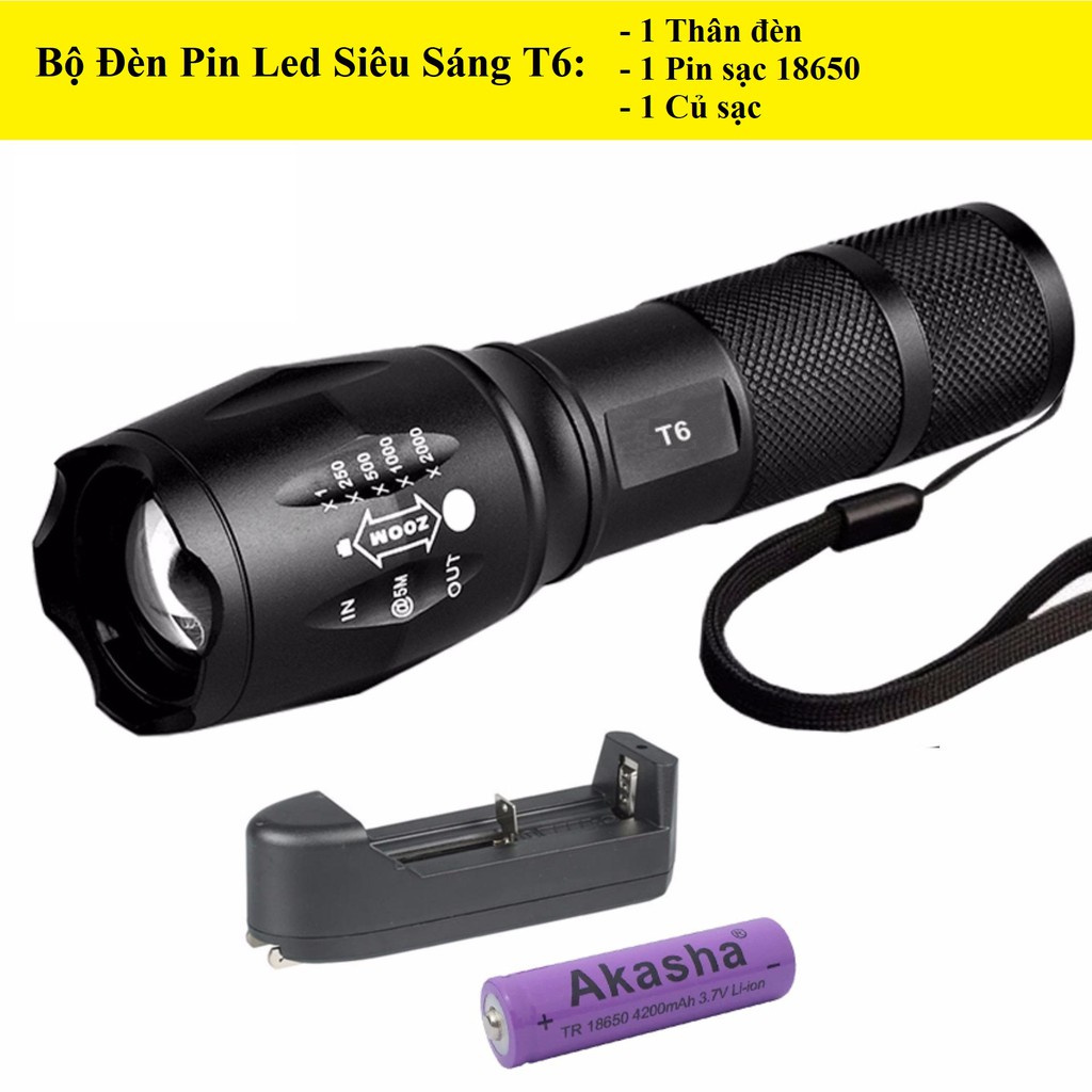 Đèn pin siêu sáng chiếu xa 500m RUSSIA - 2020 bộ sp Đèn pin sạc điện, Đèn pin đội đầu siêu sáng, Đèn pin siêu sáng đội đầu, Đèn pin led siêu sáng