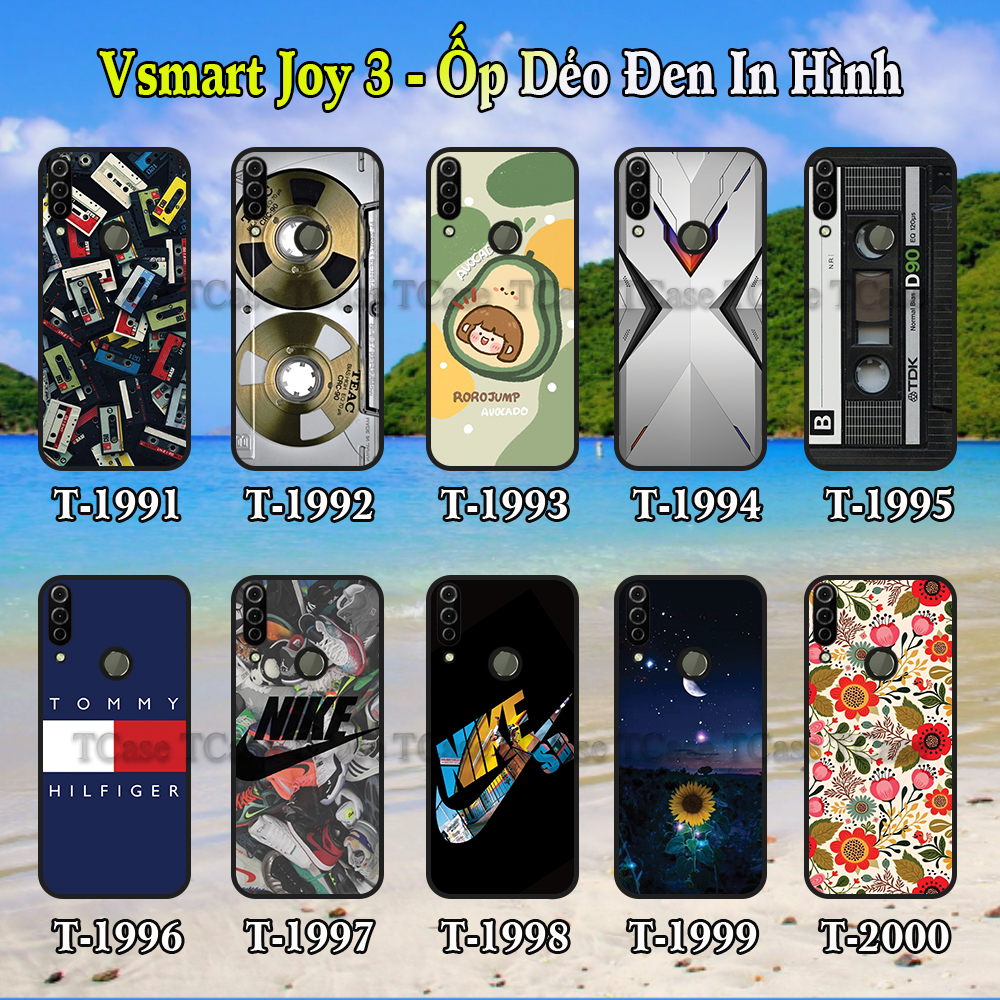 Ốp Lưng Vsmart Joy 3 dẻo đen in hình Nhiều Mẫu Phần C