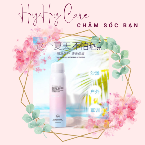 Xịt Chống Nắng Dưỡng Trắng Da MayCreate Moisturizing 150ml