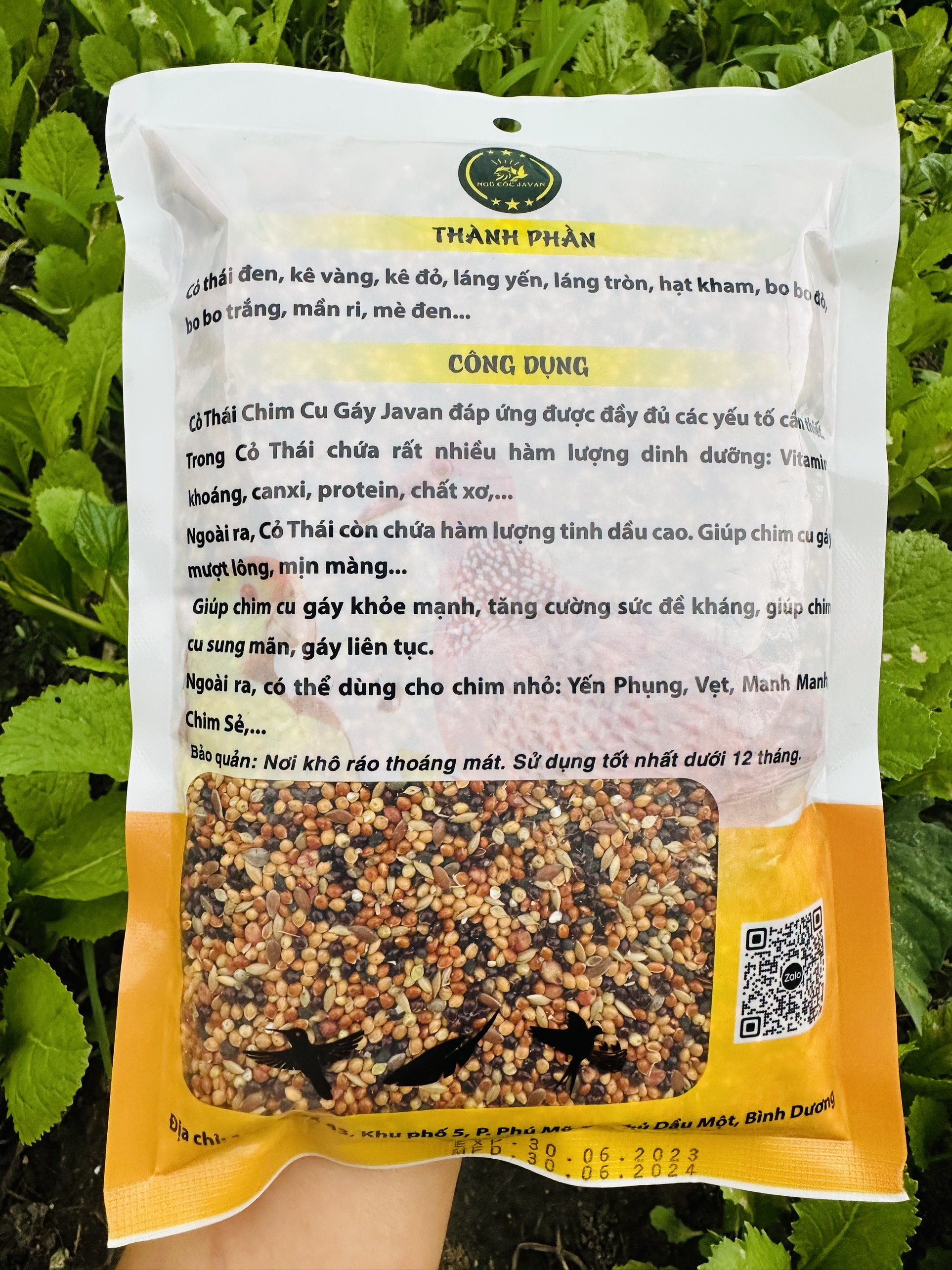 Cỏ thái chim cu gáy Javan 500gram