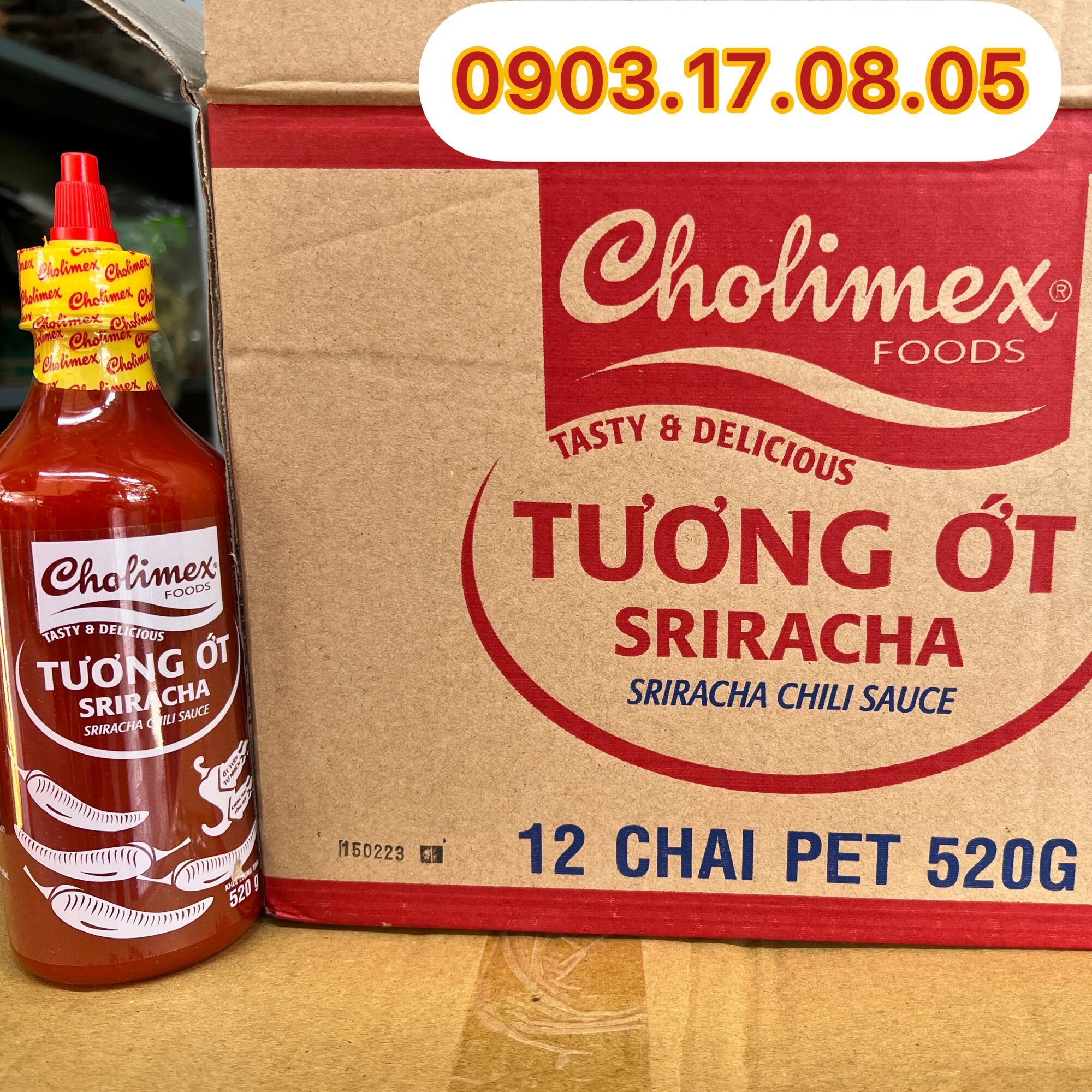 Tương ớt Siracha Cholimex (520gr)[CHAY/MẶN]