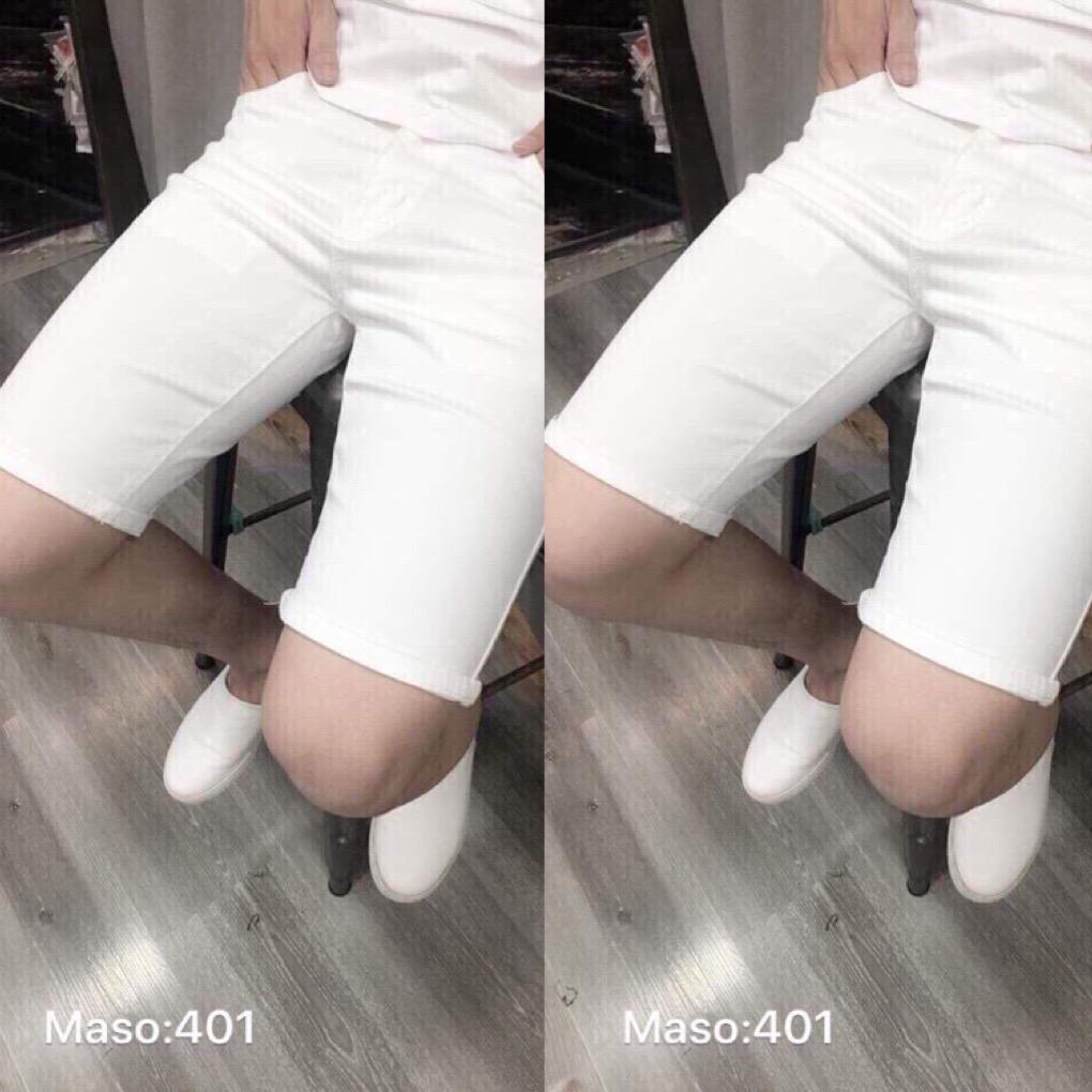 QUẦN SORT JEAN TRẮNG TRƠN 401 CAO CẤP