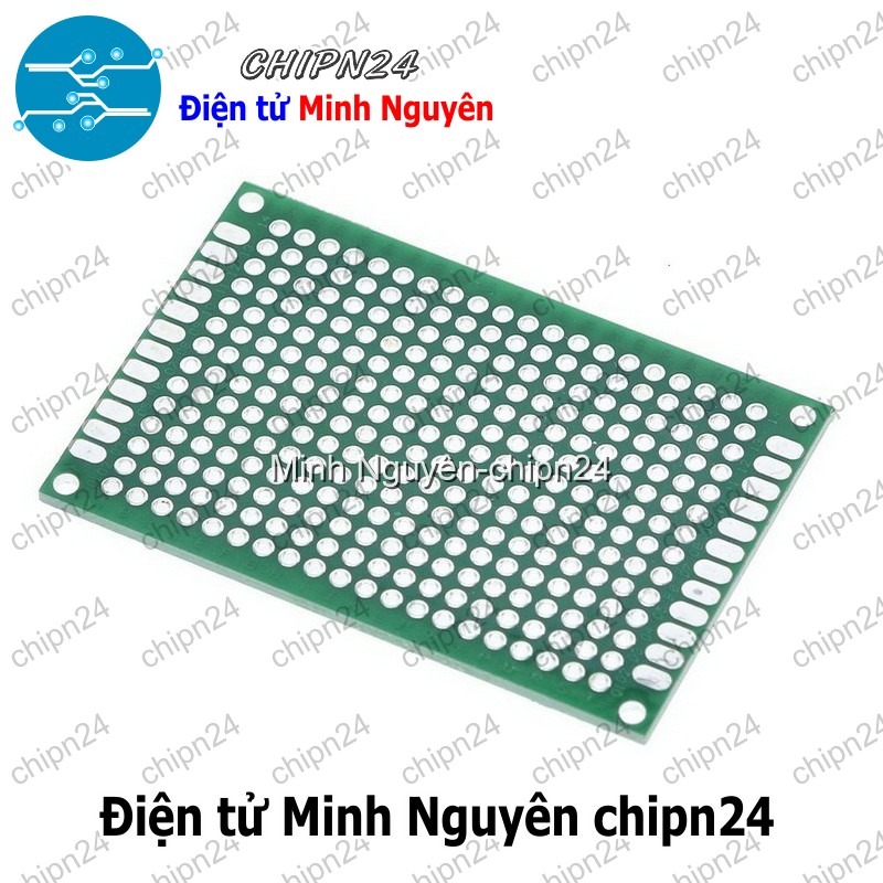 [2 tấm] Testboard 2 mặt Thủy tinh 4x6cm (Board đồng đục lỗ PCB, Testboard cắm hàn) - HH001758