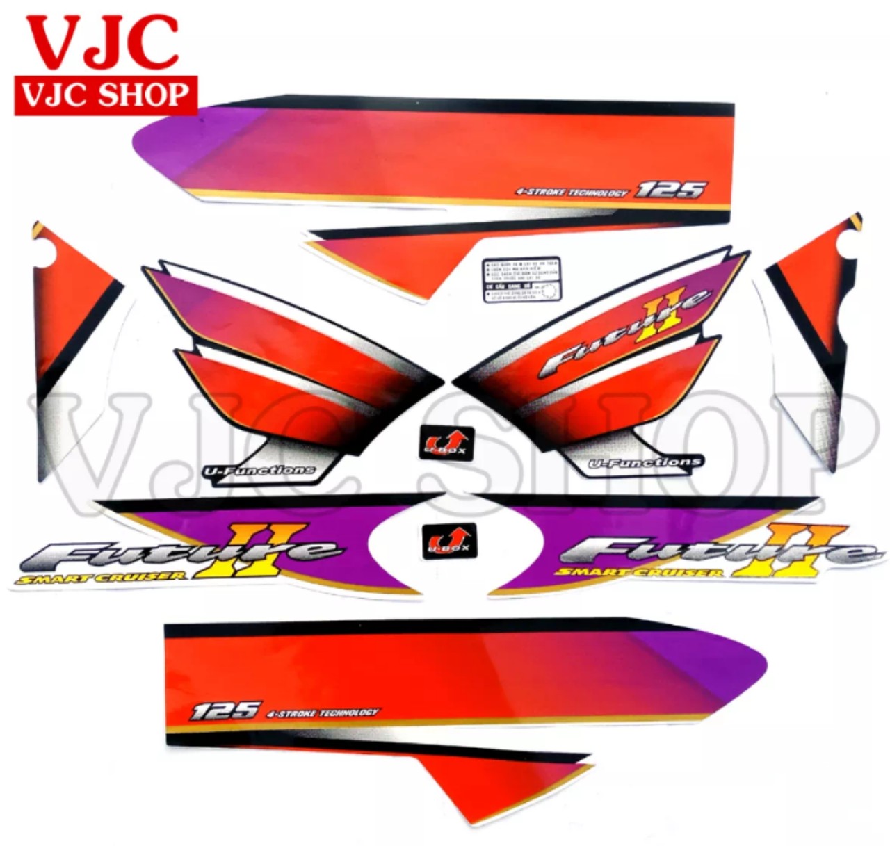 BỘ TEM CHO XE FUTURE 2 MÀU ĐỎ