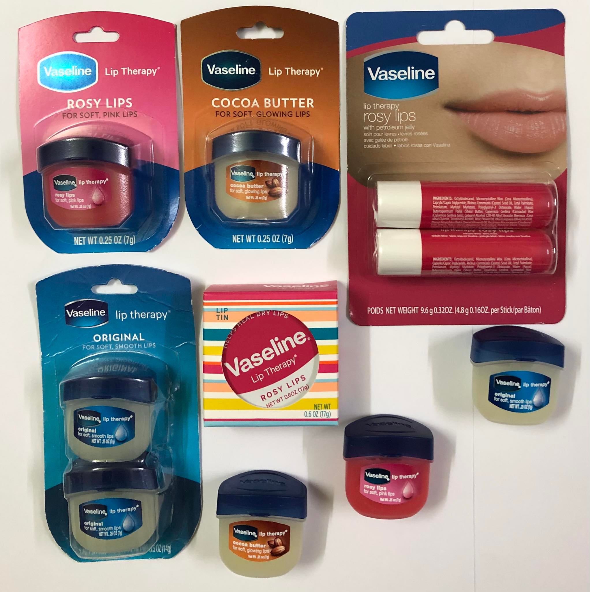 Dưỡng Môi Vaseline Lip Therapy - Mỹ ( Có tách lẻ)