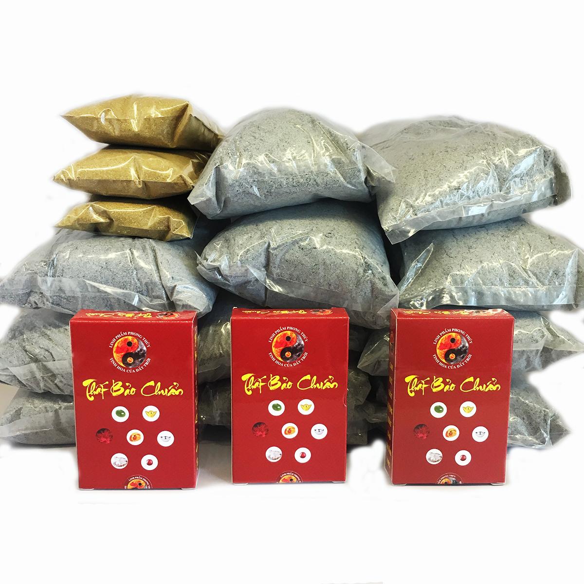 (COMBO) Ba Bộ thất bảo chuẩn thờ cúng gia tiên + tro nếp + Bột thơm bao sái