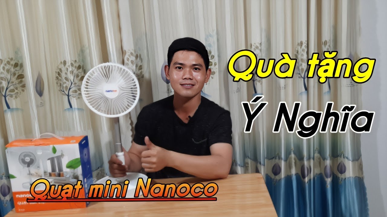 [HCM]Quạt Sạc Điện Gấp Gọn Nanoco NFF1617W