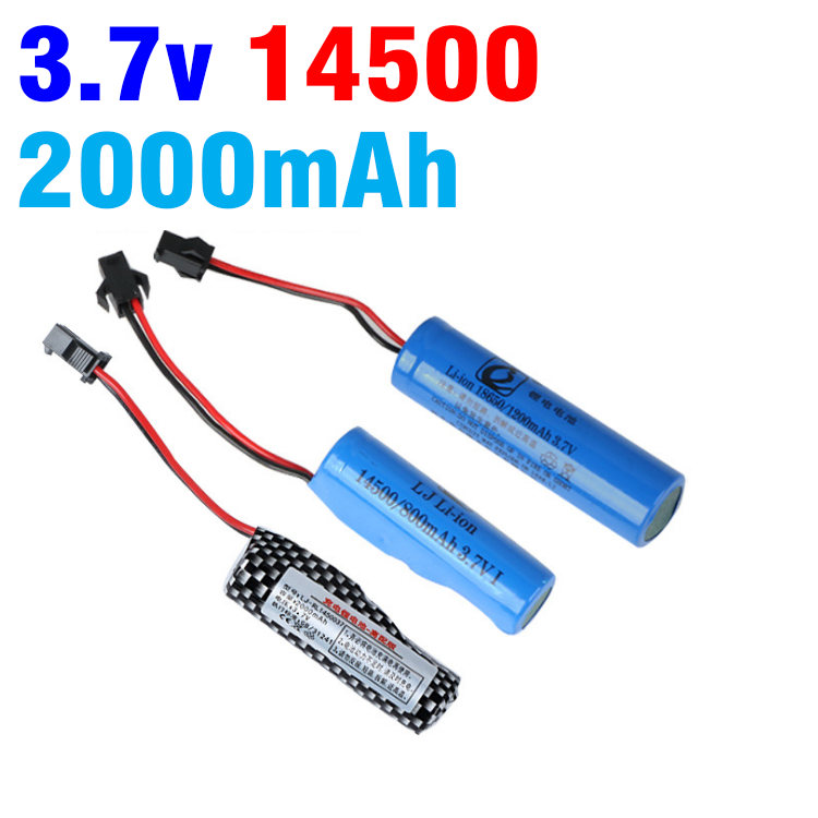 Pin 14500 3.7v 2000mah /800mah xe điều khiển pin sạc loại tròn cổng SM-2P