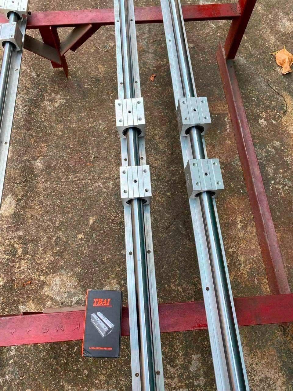 Thanh ray trượt tròn có đế dài 1m ( Chưa có ổ bi )
